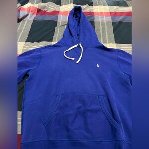 Polo Ralph Lauren 
Men’s Hooded Sweatshirt 
Size- Medium 
Color- Blue